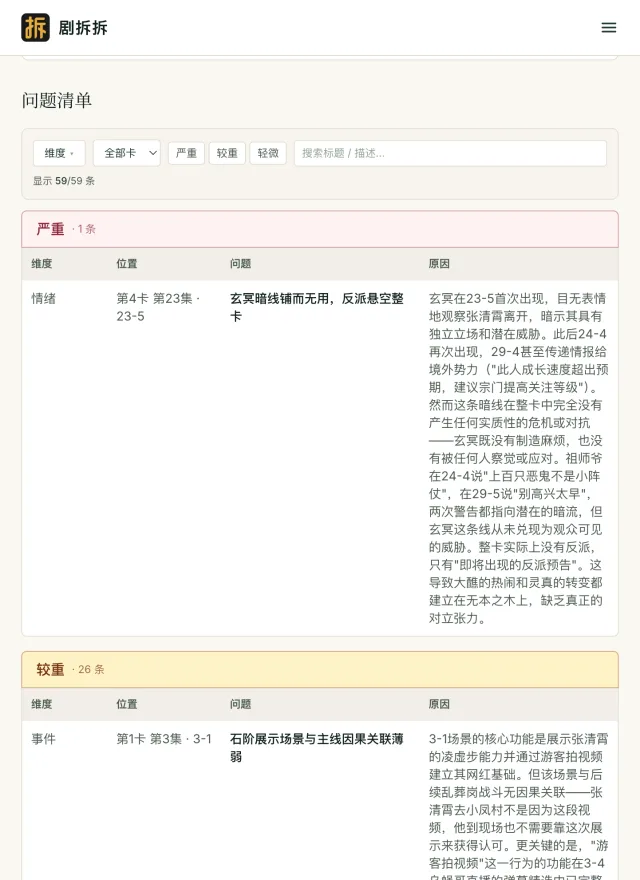 问题定位清单